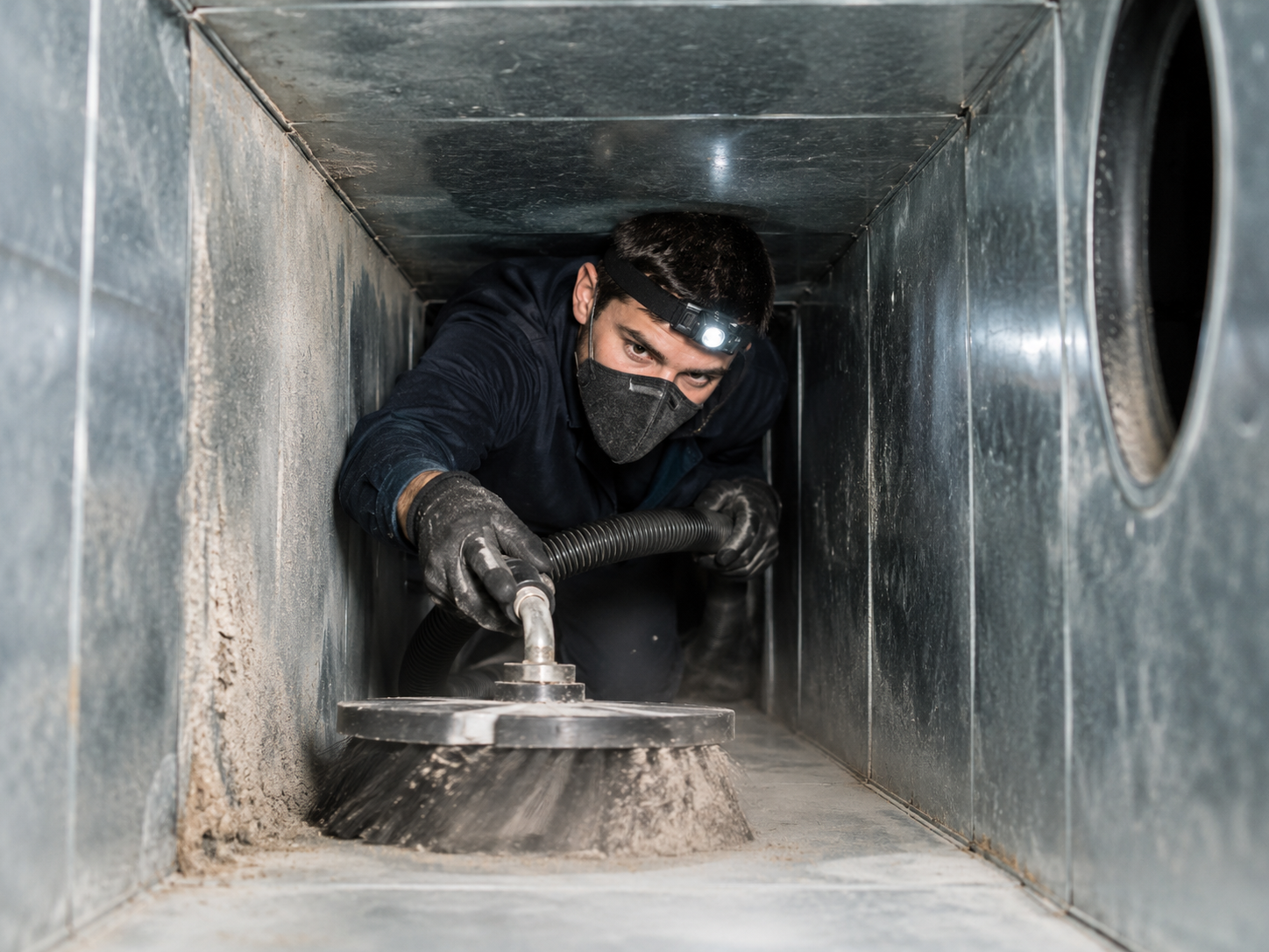 Commercial AC duct cleaning service for office and hotel ventilation systems in Dubai