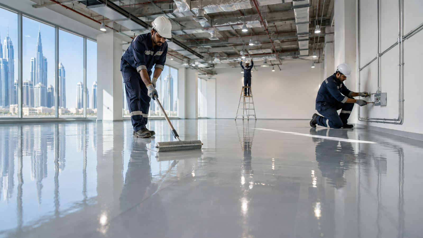 Floor epoxy work in Dubai