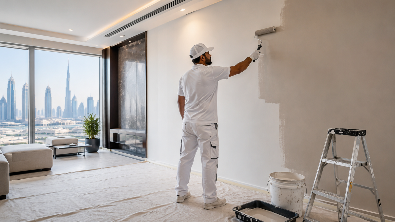 Wall paint service for homes and businesses in Dubai
