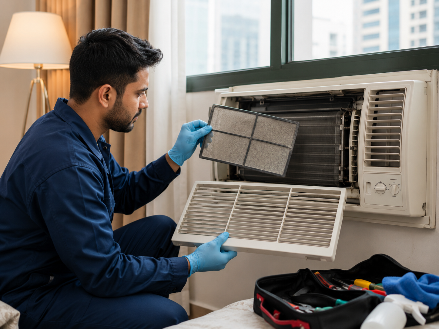 Window AC service and repair work